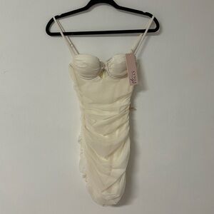 Oh Polly White Mini Bodycon Dress